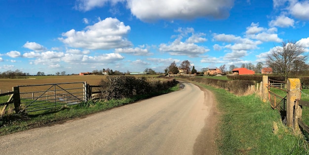 Photo route de campagne north yorkshire royaume uni