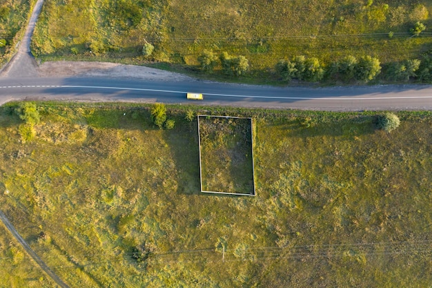 route de campagne vue d'en haut vue aérienne