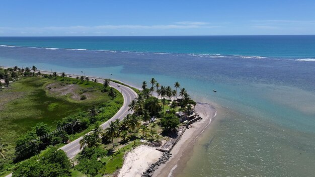 Route côtière à Porto Seguro Bahia Brésil Nord-Est