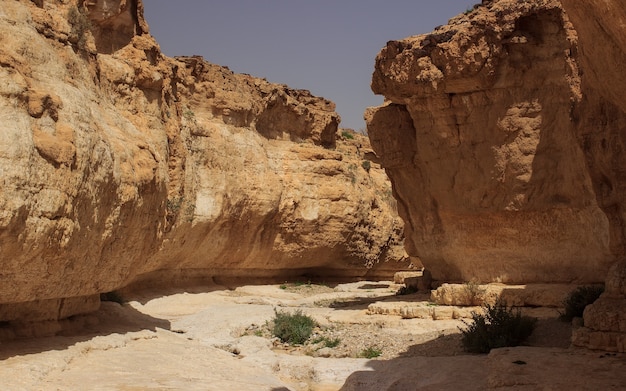 La route dans le canyon du désert de Judée