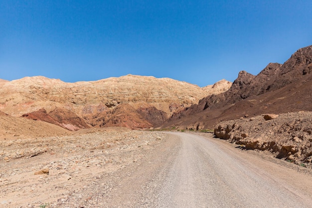 Route dans le désert d'Eilat Israël