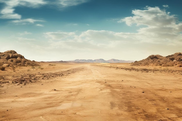 Une route dans le désert