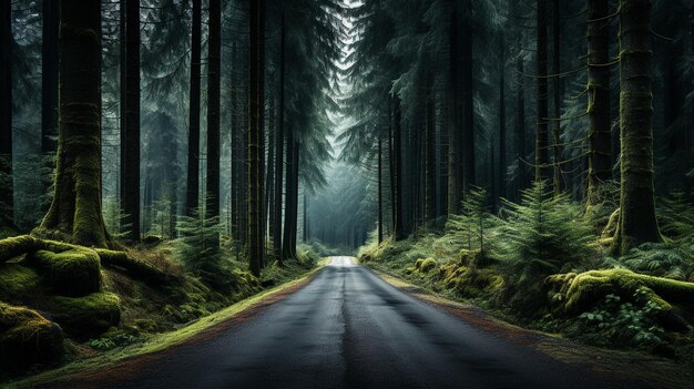 La route dans la forêt