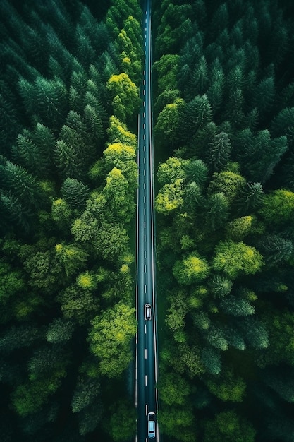 route dans la forêt