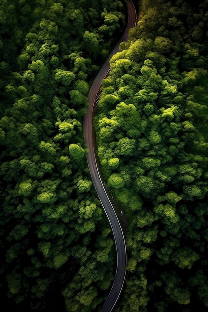 route dans la forêt