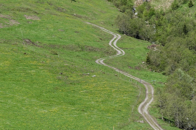 Route dans les montagnes