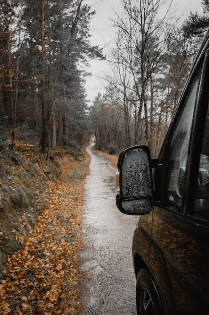 Route depuis la voiture