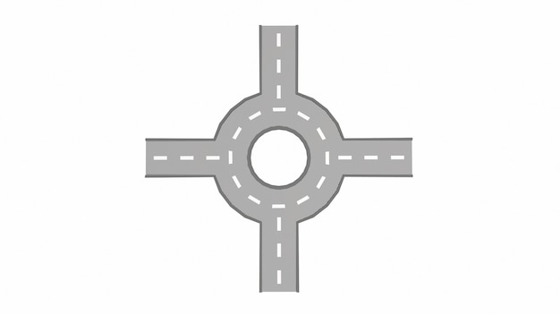 Route de dessin animé sous différents angles