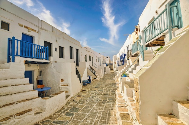 Route étroite de Kastro à Chora Folegandros