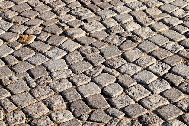 route faite de texture de pavés