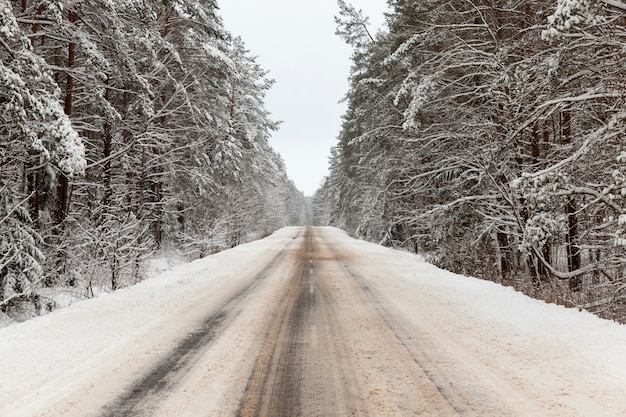 Photo route d'hiver