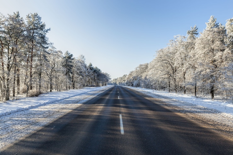 Photo route d'hiver