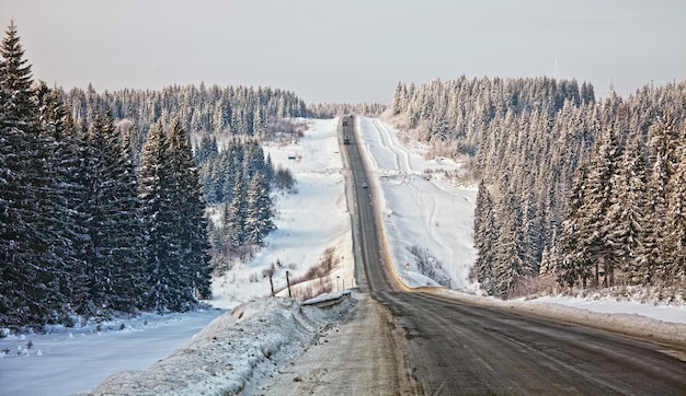 route d&#39;hiver