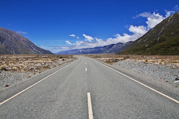 Route, sur, île sud, nouvelle zélande