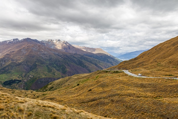 Route de montagne sur l'île du Sud Nouvelle-Zélande