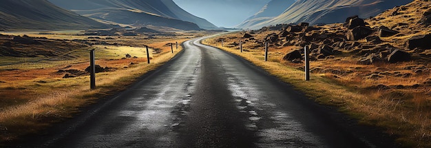 route de montagne image générée par l'IA