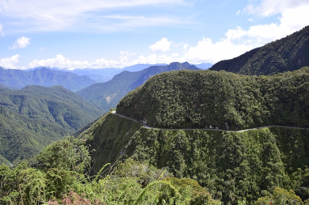 Route de la mort Camino de la Muerte Yungas North Road entre La Paz et Coroico Bolivie