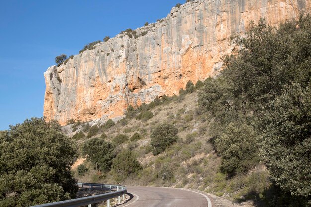 Route de Paysage de canyon Nuevalos Aragon