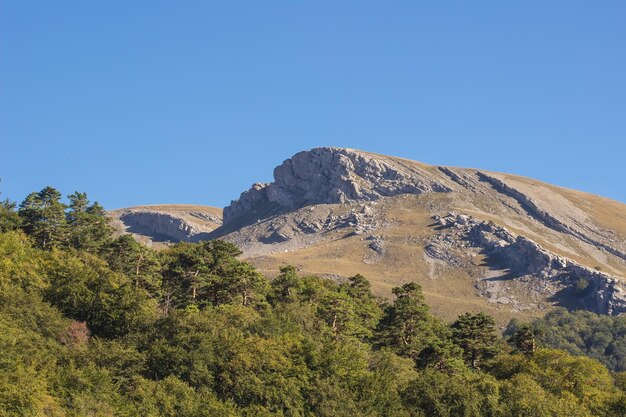 Route sur le plateau de montagne AiPetri en Crimée