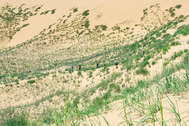 Route touristique à travers le paysage désertique protégé Sarykum Daghestan