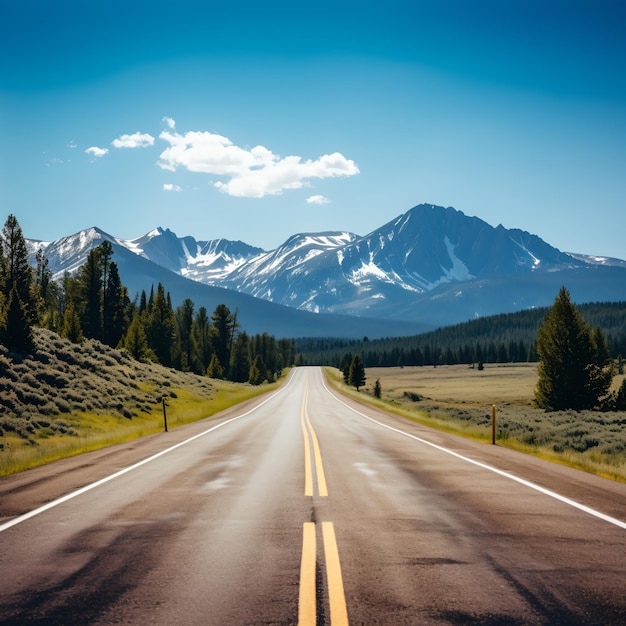 La route à travers les montagnes