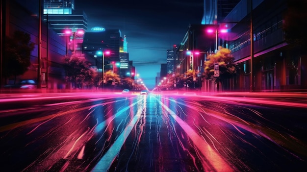 Route urbaine à grande vitesse Illustration AI GenerativexA