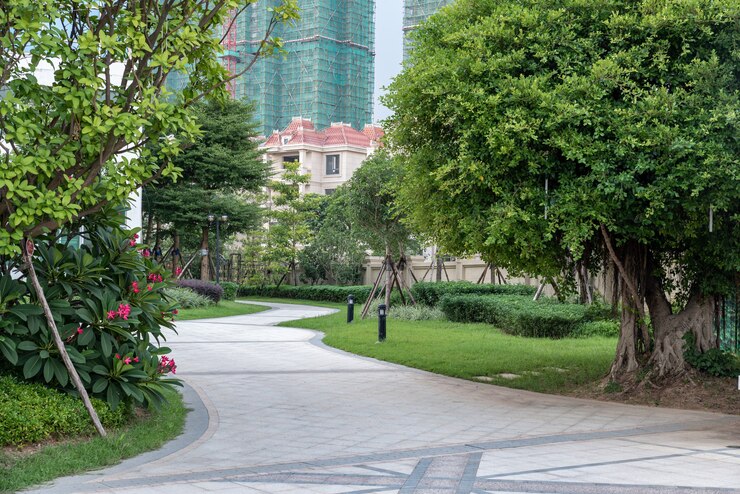 Photo les routes dans le quartier des villas