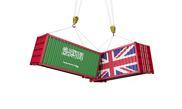 Le Royaume-Uni et l'Arabie saoudite concluent un accord commercial entre conteneurs de fret d rendu