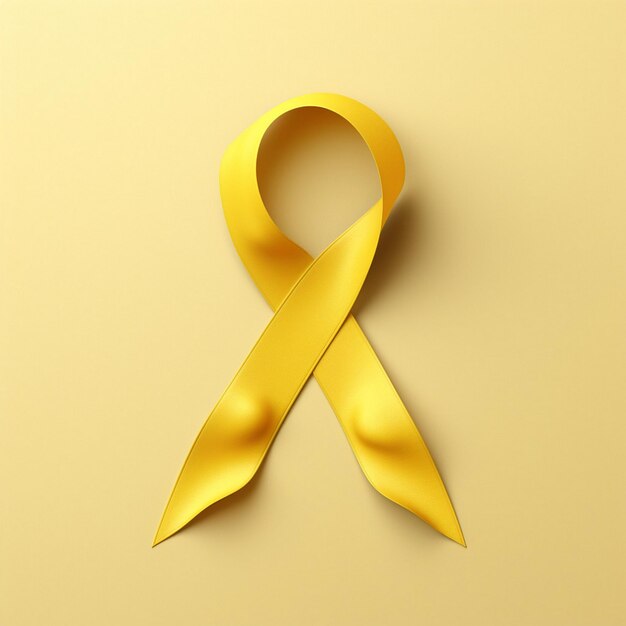 Photo un ruban de couleur claire symbolise la journée de sensibilisation au cancer générée par l'ia.