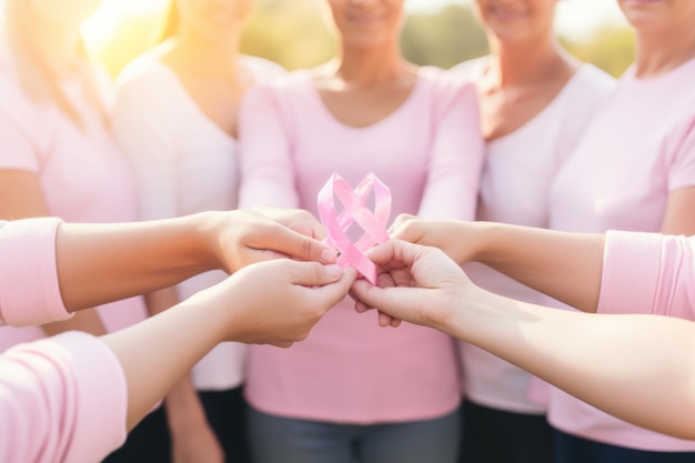 Photo ruban rose cancer du sein une ia générative de sensibilisation au cancer rose
