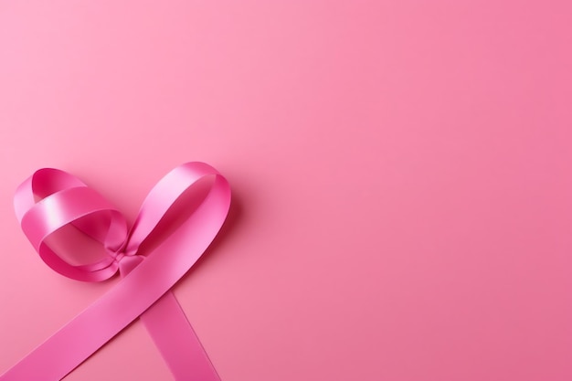Ruban rose ou violet comme symbole de sensibilisation au cancer du sein ou à l'épilepsie et espace de copie Journée mondiale contre le cancer
