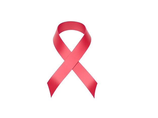 Photo le ruban rouge est le symbole de la sensibilisation à la journée mondiale du sida.