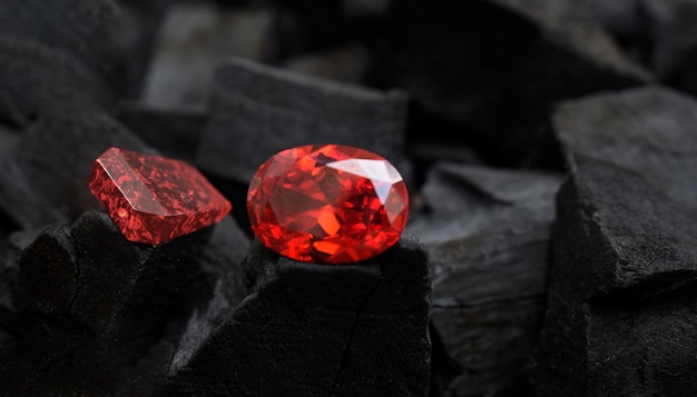 le rubis est une pierre précieuse rouge belle par nature pour fabriquer des bijoux coûteux