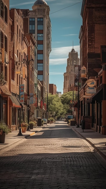 Une rue au coeur du centre-ville de minneapolis