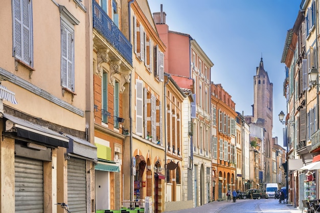 Photo rue dans le centre historique de toulouse en france