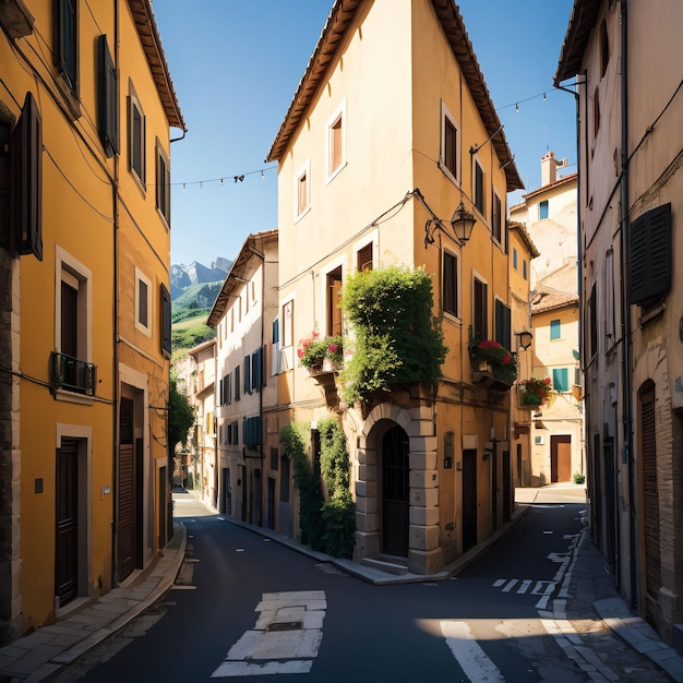 rue dans la vieille ville d'Italie