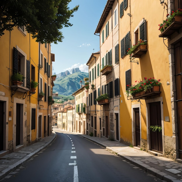 rue dans la vieille ville d'Italie