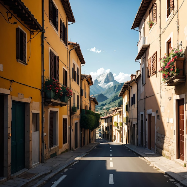 rue dans la vieille ville d'Italie