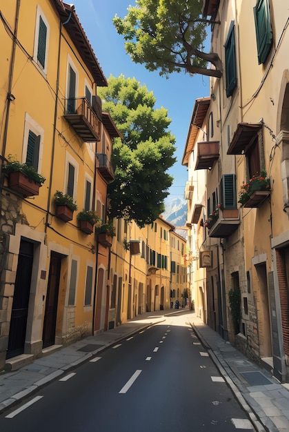 rue dans la vieille ville d'Italie