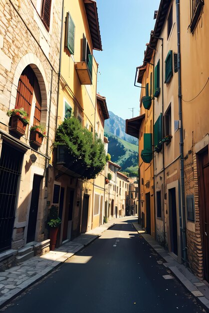 rue dans la vieille ville d'Italie