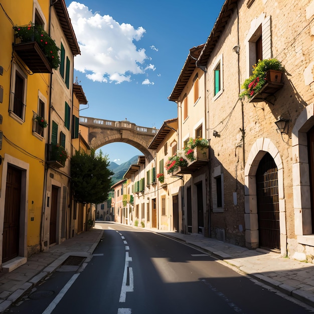 rue dans la vieille ville d'Italie