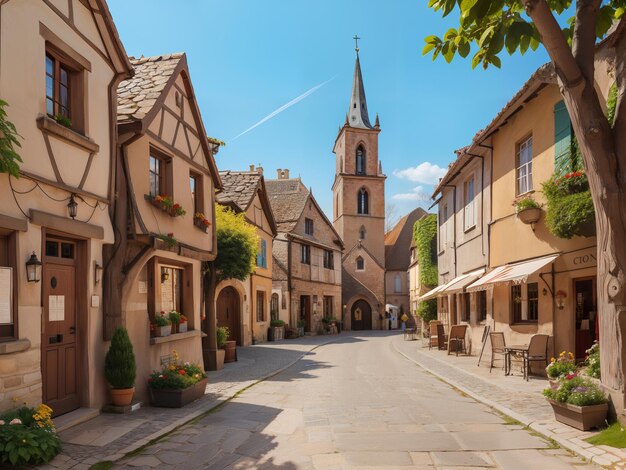 une rue dans le village de la personne