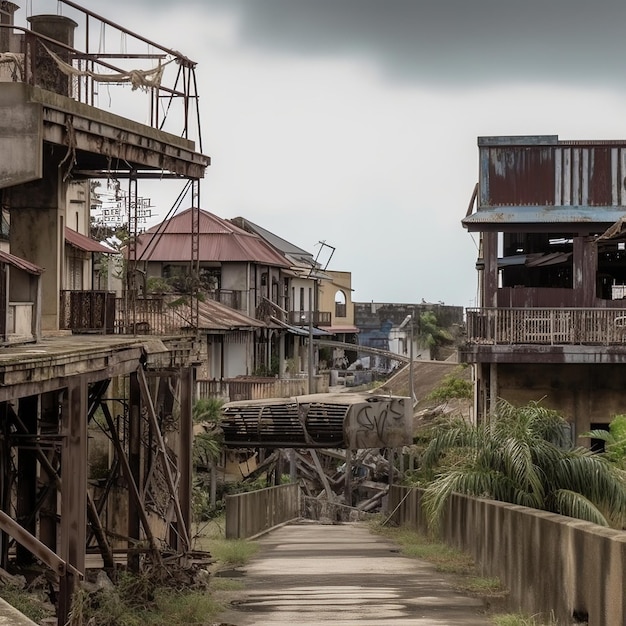 Une rue du village de koh tao