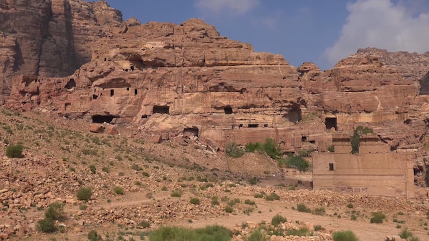 Rue des façades à Petra Jordanie Site du patrimoine mondial