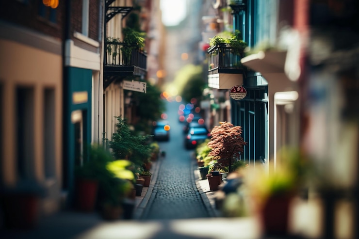 Photo une rue avec un panneau qui dit "le mot bar" dessus