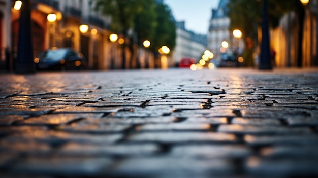 Rue pavée au centre de la ville