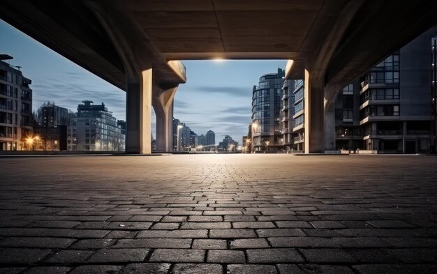 rue vide à la ville