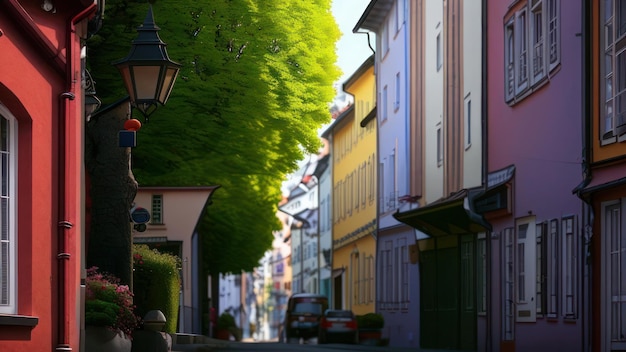 Une rue de la ville de heidelberg