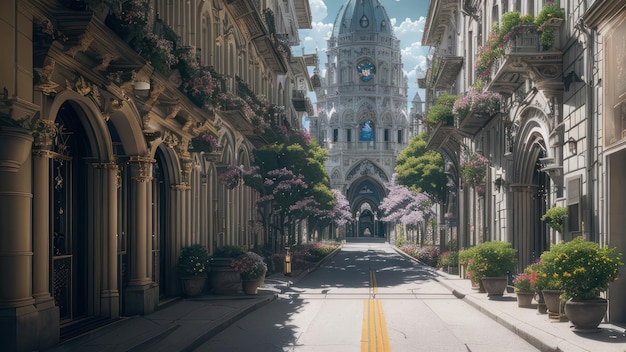 Une rue de la ville de naples