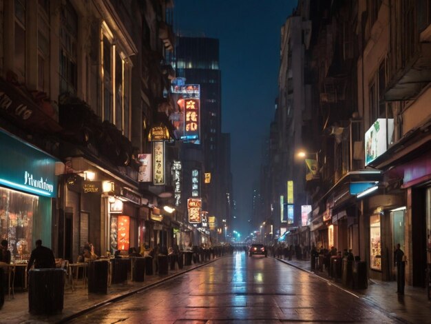 Photo une rue de la ville avec un panneau disant hong kong